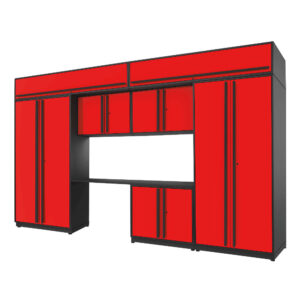 Proslat Fusion Plus 13 ft Garage Cabinet set Handy 2 Door Overheads — Steel Bay Automotive Supply