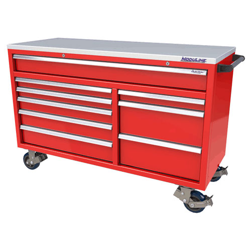 Moduline QuikDraw 9 Drawer Aluminum Roller Cabinet Moduline QuikDraw 9 Drawer Aluminum Roller Cabinet — Steel Bay Automotive Supply