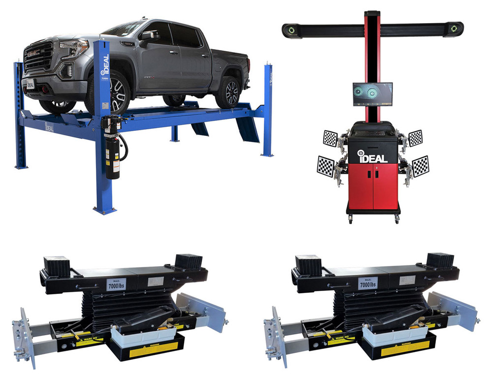 iDeal CK-FP14KACX-IWA-60-2000T-K 14,000 lb Alignment Lift Package iDeal CK-FP14KACX-IWA-60-2000T-K 14,000 lb Alignment Lift Package — Steel Bay Automotive Supply