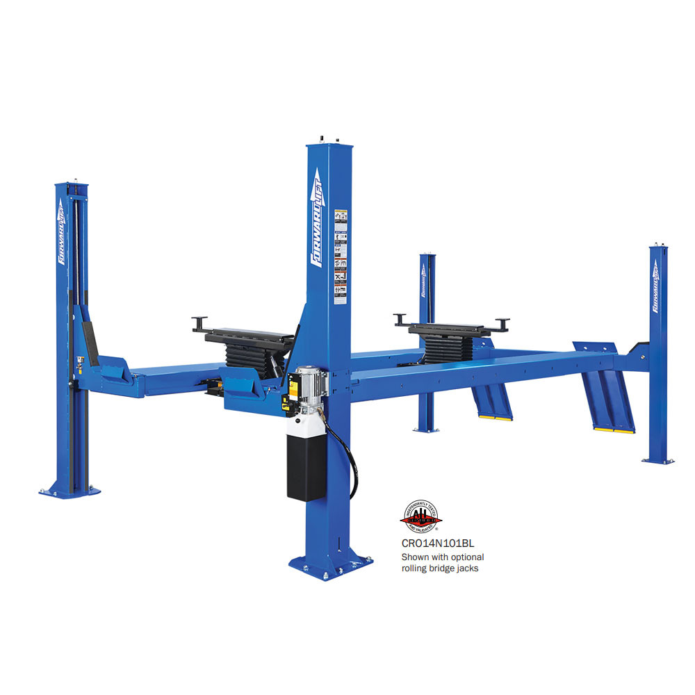 Forward Lift CRO14 14,000 LB ALI Certified Four-Post Lift – 182.5″ Max Wheelbase Forward Lift CRO14 14,000 LB ALI Certified Four-Post Lift – 182.5″ Max Wheelbase — Steel Bay Automotive Supply