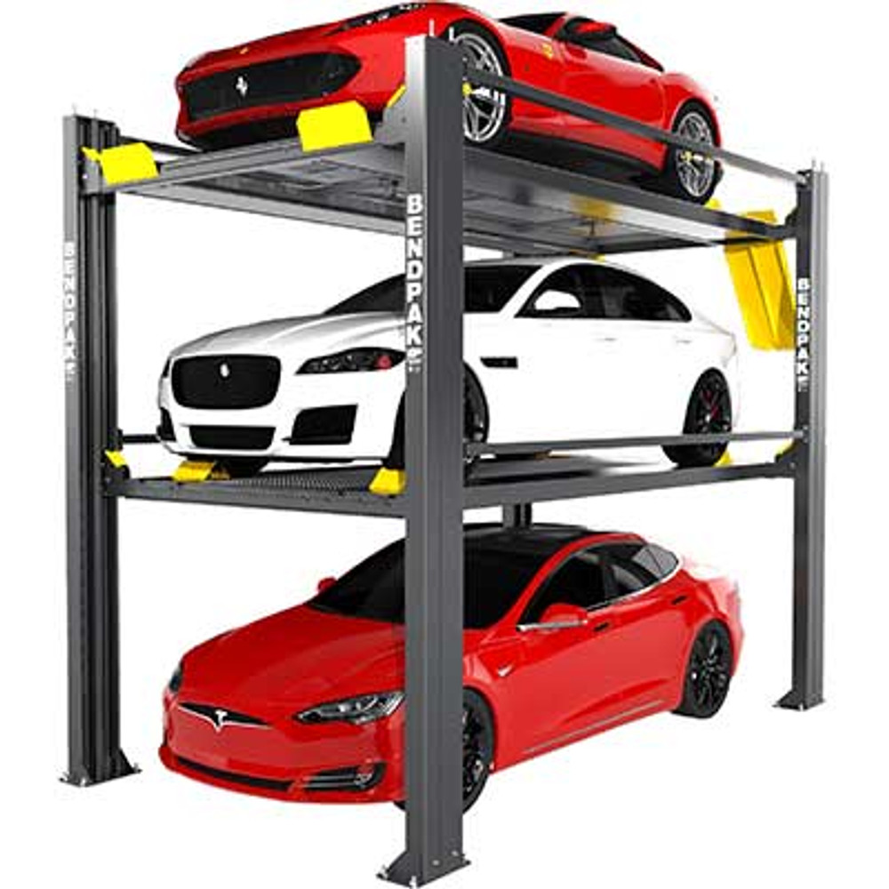 BendPak HD-973P 9,000 and 7,000 Lb. Capacity / Tri-Level Parking Lift / SPECIAL ORDER BendPak HD-973P 9,000 and 7,000 Lb. Capacity / Tri-Level Parking Lift / SPECIAL ORDER — Steel Bay Automotive Supply