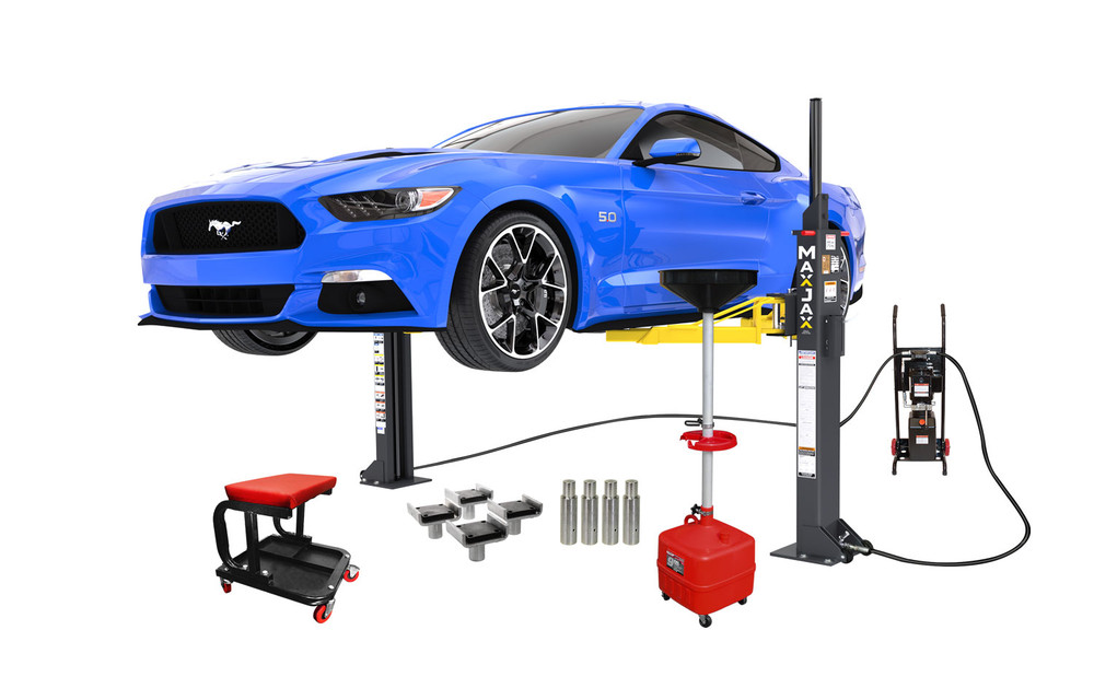 MaxJax M7K Portable Two-Post Garage Lift – Supreme Package MaxJax M7K Portable Two-Post Garage Lift – Supreme Package — Steel Bay Automotive Supply