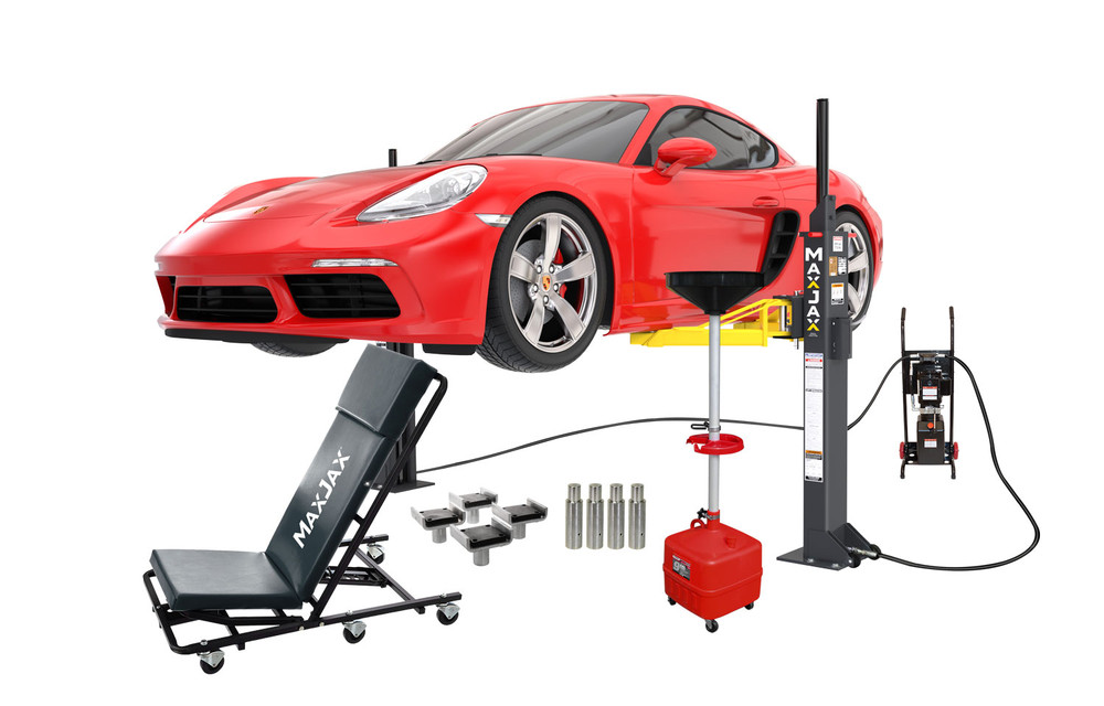 MaxJax M7K Portable Two-Post Garage Lift – Ultimate Package MaxJax M7K Portable Two-Post Garage Lift – Ultimate Package — Steel Bay Automotive Supply