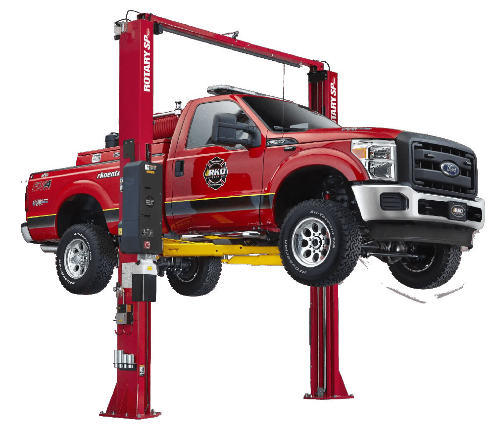 Rotary SPO12 12,000 lb. ALI Certified Two-Post Symmetric Lift | 3-Stage Arms with Truck Adapters Rotary SPO12 12,000 lb. ALI Certified Two-Post Symmetric Lift | 3-Stage Arms with Truck — Steel Bay Automotive Supply