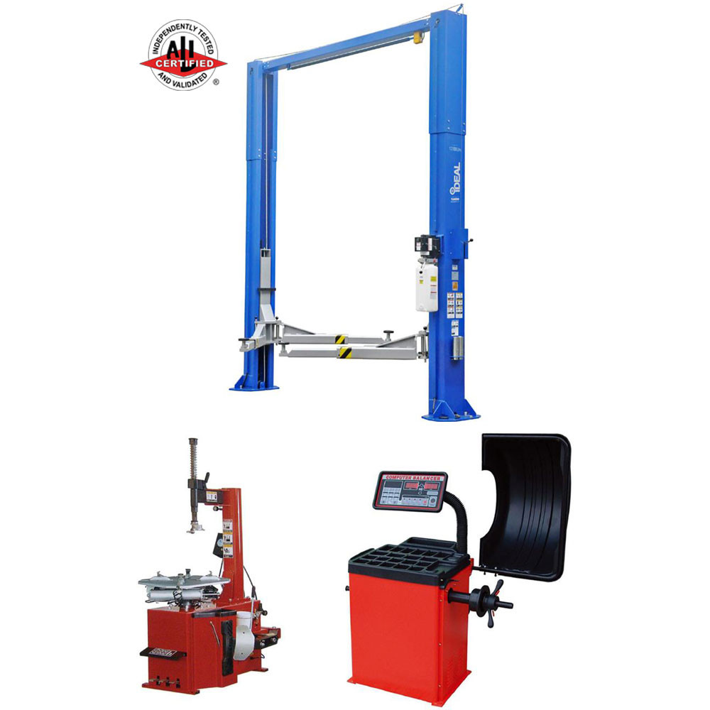 Tuxedo TP12KC-D 12,000 lb. 2-Post, TC-530 Tire Changer, WB-953 Wheel Balancer Combo Package Tuxedo TP12KC-D 12,000 lb. 2-Post, TC-530 Tire Changer, WB-953 Wheel Balancer Combo Package — Steel Bay Automotive Supply