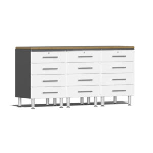 Ulti-MATE Garage 2.0 Series 4-Piece Workstation Set with Bamboo Worktop — Steel Bay Automotive Supply