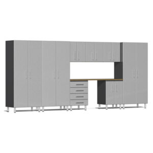 Ulti-MATE 2.0 Series 9-Piece Garage Cabinet Set with Bamboo Worktop — Steel Bay Automotive Supply