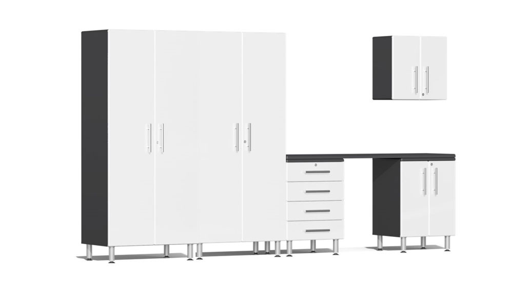Ulti-MATE Garage Cabinet 2.0 Series 6 Piece Kit with Workstation Ulti-MATE Garage Cabinet 2.0 Series 6 Piece Kit with Workstation — Steel Bay Automotive Supply