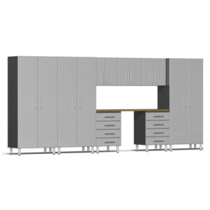 Ulti-MATE Garage Cabinet 2.0 Series 9 Piece Kit with Bamboo Worktop — Steel Bay Automotive Supply
