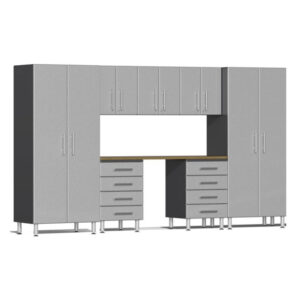 Ulti-MATE Garage Cabinet 2.0 Series 8 Piece Kit with Bamboo Worktop — Steel Bay Automotive Supply