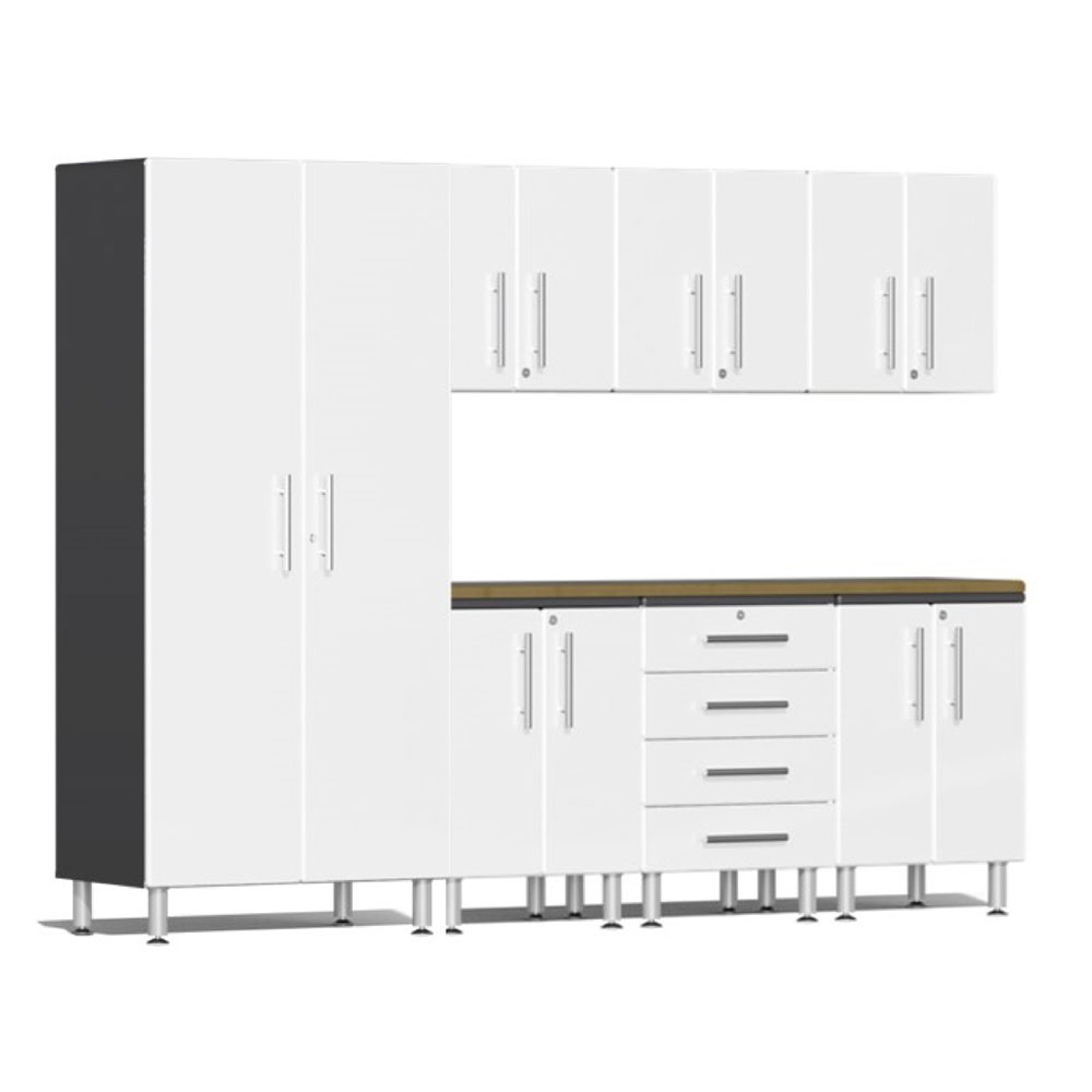 Ulti-MATE Garage Cabinet 2.0 Series 8-Piece Kit with Bamboo Top Ulti-MATE Garage Cabinet 2.0 Series 8-Piece Kit with Bamboo Top — Steel Bay Automotive Supply