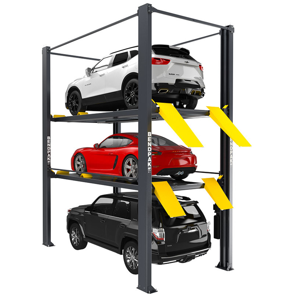 BendPak HD-973PX 9,000 and 7,000 Lb. Capacity / Tri-Level Parking Lift / Extended / High Lift / SPECIAL ORDER BendPak HD-973PX 9,000 and 7,000 Lb. Capacity / Tri-Level Parking Lift / Extended / High Lift — Steel Bay Automotive Supply