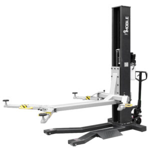 iDEAL MSC-6KLP 6,000 lb. Low Profile Mobile Single Post Lift – Black Edition — Steel Bay Automotive Supply